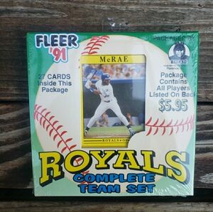 FLEER 91' 1991 ROYALS Complete Team Set Baseball Cards - 27 Cards In Total